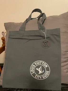 Louis Vuitton Dark Green City Guide Canvas Tote, GWP, Japan